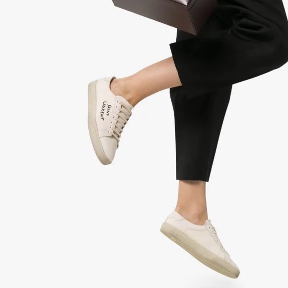 🚫 SOLD Saint Laurent Court Classic SL/06 Embroidered Sneakers - Picture 8 of 11